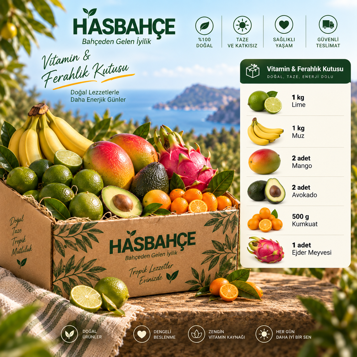 Vitamin ve Ferahlık Kutusu illüstrasyonu